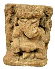 1800s Old Vintage Antique Hand Crafted Sand Stone Hindu God Ganesh Statue Figure picture
