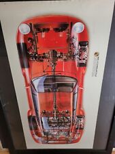 RARE Factory Porsche Poster 959 Cutaway Diagram Color USED Poster picture
