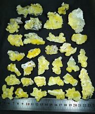 Good quality yellow Brucite crystals (31 pieces lot) from Balochestan Pakistan  picture