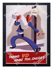 Historic Venereal Disease Prevention 1945 Advertising Postcard picture