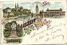 PC SWITZERLAND, GREETING FROM BASEL, vintage LITHO postcard (b29450) picture