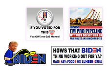 4 Stickers As Shown Anti Biden Pro Pipeline Clown Vote Combo Sticker Sheet picture