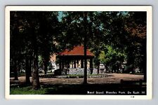 DeKalb, IL-Illinois, Band Stand Huntley Park Antique, Vintage Souvenir Postcard picture