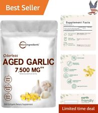 High Potency Odorless Garlic 7500mg - 300 Softgels - Antioxidant Supplement picture