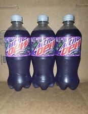 2022 New Mountain Dew Purple THUNDER 3-20oz Berry Plum Dew Bottles picture