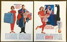 1961 American Tourister 2-pg PRINT AD Duette Bag Holds Twice As Much  picture