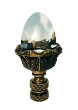 Lamp Finial-ACANTHUS ACORN w-crystal top AB finish Highly detailed metal casting picture