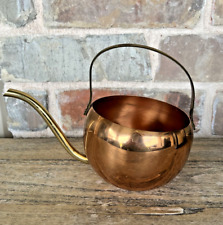 Copper Brass Watering Can Plants Coppercraft Guild Patina Boho 70s Decor picture