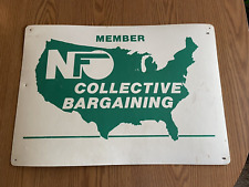 Vintage NFO National Farmers Organization Collective Bargaining Plastic Sign picture