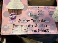 Wilton Giant Cupcake Pan 2 Sided Birthday Cupcake Baking Tin Open Box picture