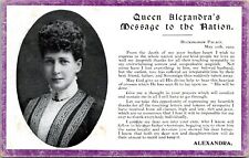Queen Alexandra's Message to Nation, on Death of King Edward VII- c1910 Postcard picture