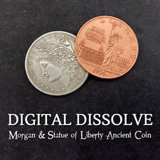 Digital Dissolve (Morgan & Statue of Liberty Ancient Coin) Close up Magic Tricks picture