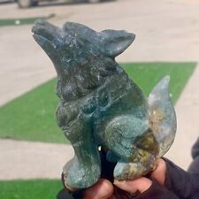 321 G Natural and magical ocean jade, crystal carved wolf jade picture