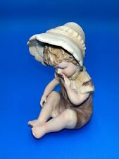 Vintage Victorian Style Japanese Bisque Piano Baby in Bonnet, Estate Piece picture