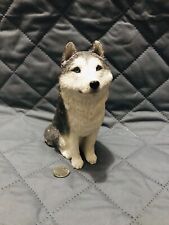 Collectible Husky Figurine Unmarked 8”tall picture