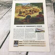Vintage 1943 Advertising Art print General Motors War Time Power picture