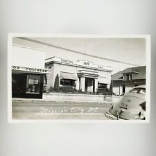Mission City City Hall RPPC Postcard 1930s BC Canada Fox Footwear Store Art E673 picture