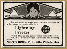 1901 d Lightning Freezer Summer Deserts North Brothers Print Ad picture