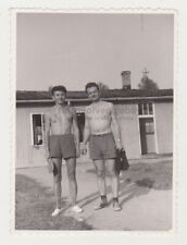 Two Affectionate Handsome Young Men Shirtless Males Trunks Torso Gay Int Photo picture