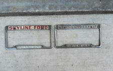 Awesome Pair Of Vintage Salem Skyline Ford License Plate Holders. picture