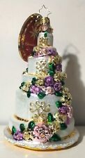 2020 Christopher Radko Six Tier Celebration Wedding Cake Ornament 6 1/2