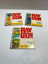 Vintage 1976 Folgers Coffee Co Play and Grow Books 1-3 Pull Tab Flip Book picture