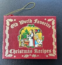 Vintage 1982 Kurt Adler Miniature Old World Recipe Book Christmas Tree Ornament picture