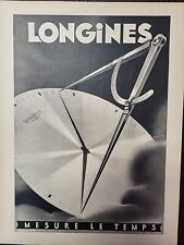 Longines Swiss Watches 1943 Print Advertising Du World War 2 Luxury French WW2 picture