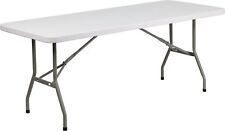 Flash Furniture Elon 6-Foot Granite White Plastic Folding Table picture