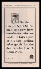 1926 Grape Nuts Breakfast Cereal Box C. W. Post Health Products Vintage Print Ad picture