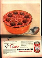 1954 Chef Boy-Ar-Dee Spaghetti Meat Balls Vintage Print Ad Hot Meal Cool ad a8 picture