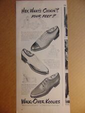 1942 Your Feet Cookin'? Walk-Over Koolies Men's Shoes Footware vintage print ad picture