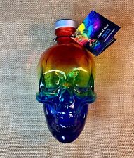 * Rainbow Edition Crystal Head Vodka Dan Akroyd Skull Glass * EMPTY BOTTLE 750ml picture