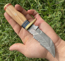 8”HANDMADE DAMASCUS STEEL HUNTING SKINNING KNIFE SURVIVAL BUSHCRAFT  KNIFE x275 picture
