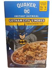 QUAKER GOTHAM CITY S'MORES Instant Oatmeal, 6 Packets, Full Unopened Box picture
