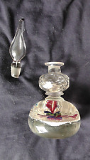 Antique Millville Paperweight Inkwell (Lampwork Bottom/Faceted Basin) W/Stopper picture