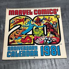 RARE UNMARKED MARVEL COMICS 20TH ANNIVERSARY 1981 CALENDAR (FN/VF) NICE picture