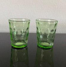 Vintage Uranium Glass Shot Glasses - Set of 2 picture