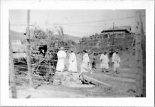 View Through Camp Fence Pusan South Korea Photo 1952 Korean War Vtg Snapshot picture