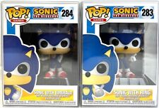 Funko Pop Sonic The Hedgehog Sonic with Ring & Sonic with Emerald Set of 2 picture