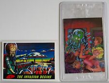 Mars Attacks 2 NSU Promo Cards 1994 # NSU Homage Card Sealed & 1 No # TOPPS NM+ picture