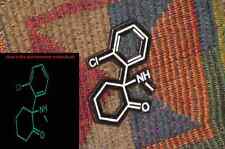 Special K Hole Ketamine Meow Kat Glow in the Dark Molecule Psychedlic Enamel Pin picture