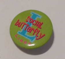 Social Butterfly Libra Small Button Badge Pin picture