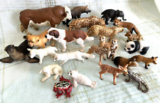 Schleich Lot 23 Animals Dogs Deer Fox Leopard Elephant Rare African Reed Frog picture