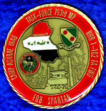 US Army 793rd Military Police FOB Spartan Iraq 102 Artillery Challenge Coin PT5 picture