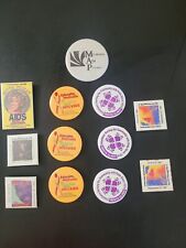 Lot of 12 Vintage AIDS Walk HIV Pins Buttons Bette Midler picture