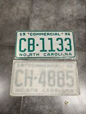 Lot Of 2 1996 North Carolina Commercial License Plates picture