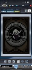 Star Wars Card Trader 2016 Silver Gilded Black Mint Press- Yoda (2cc) picture
