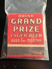 20-STRIKE MATCHBOOK - GRAND PRIZE LAGER BEER - UNSTRUCK BEAUTY picture