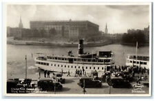 c1940's View from the Grand Hotel Stockholm Sweden RPPC Photo Postcard picture